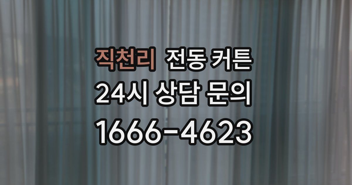 직천리 전동 커튼