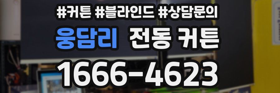웅담리 전동 커튼