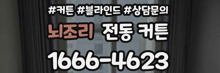 뇌조리 전동 커튼
