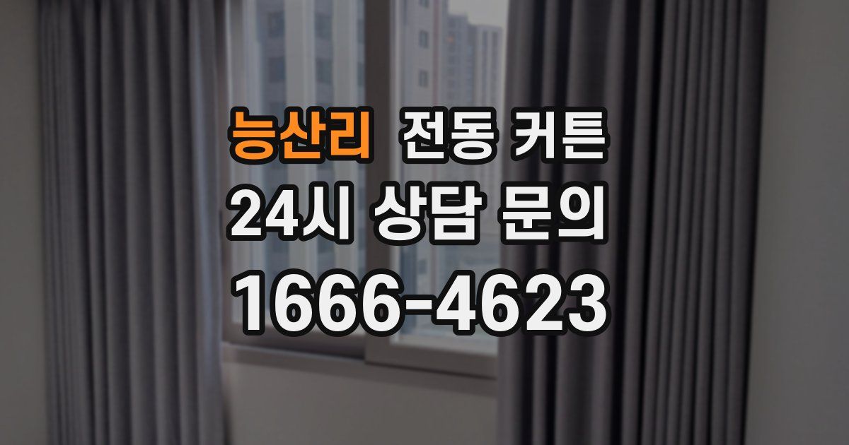 능산리 전동 커튼
