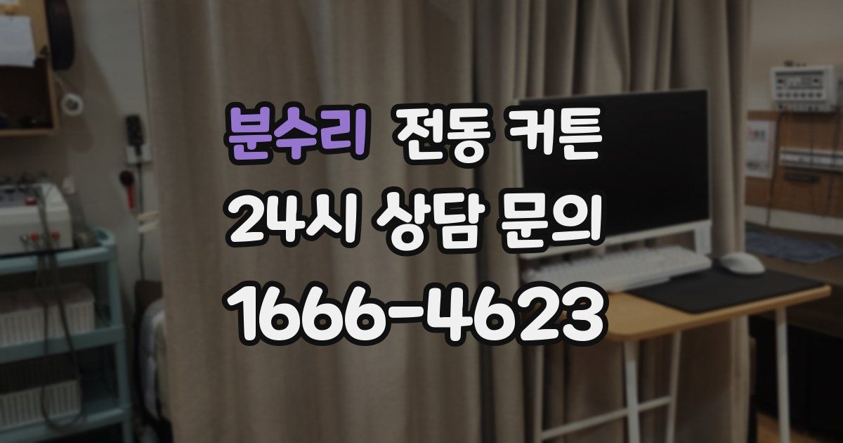 분수리 전동 커튼