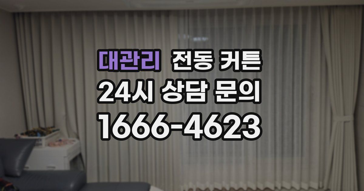 대관리 전동 커튼