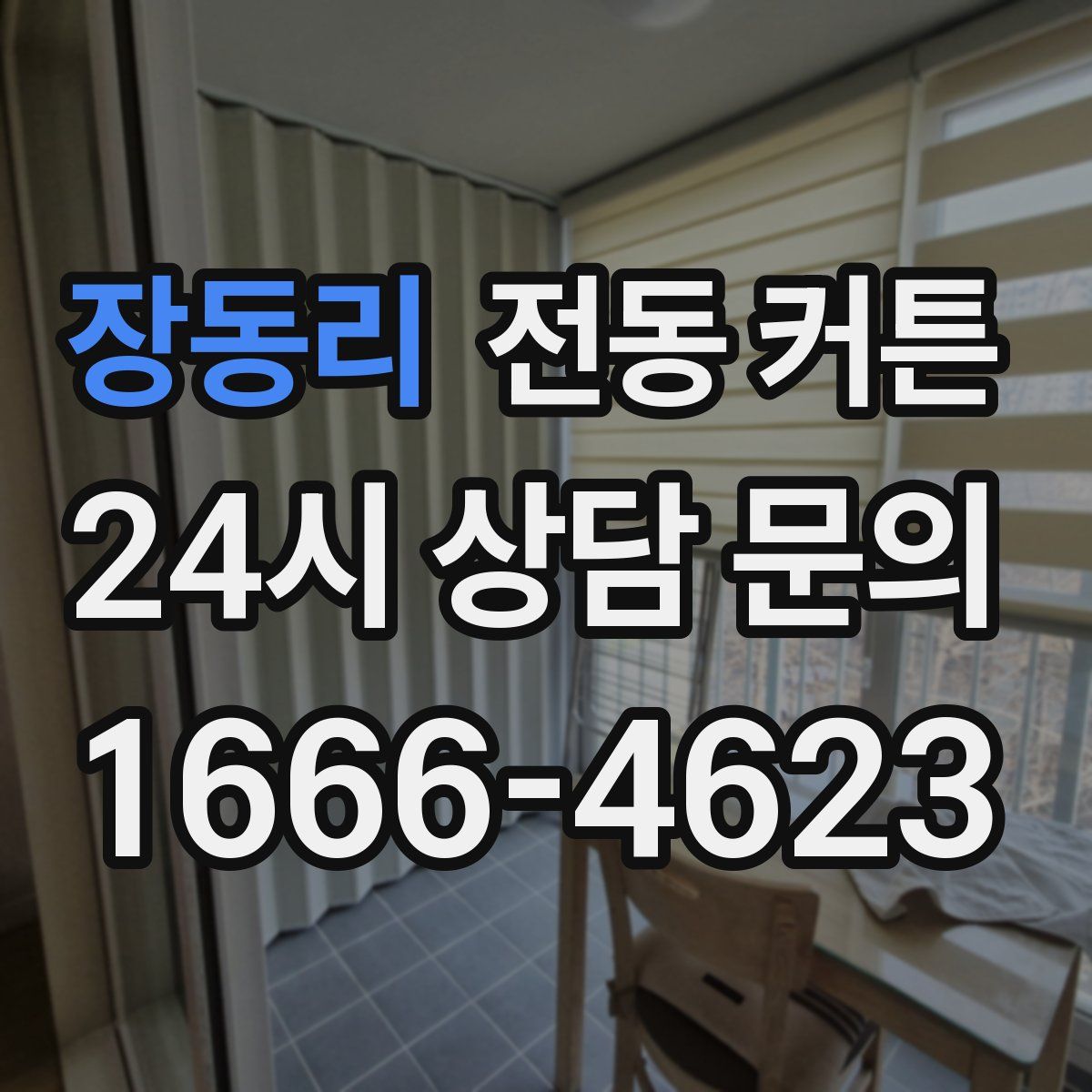 장동리 전동 커튼
