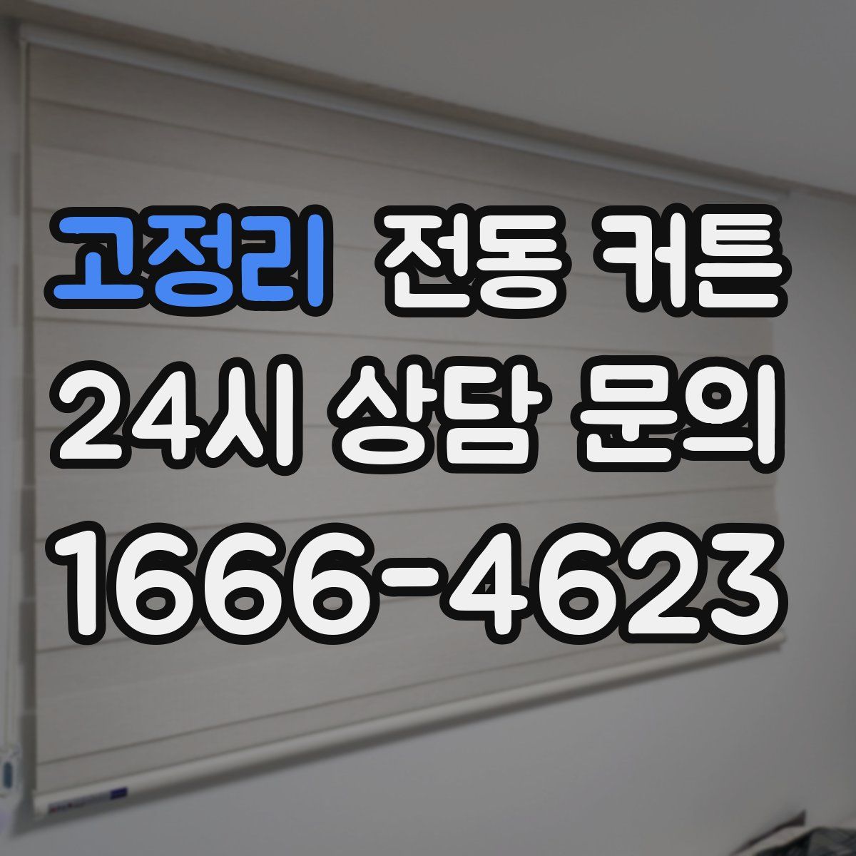 고정리 전동 커튼