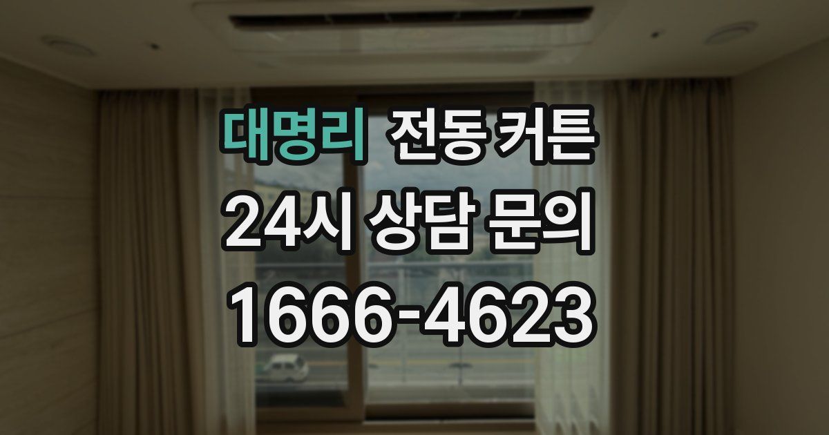 대명리 전동 커튼