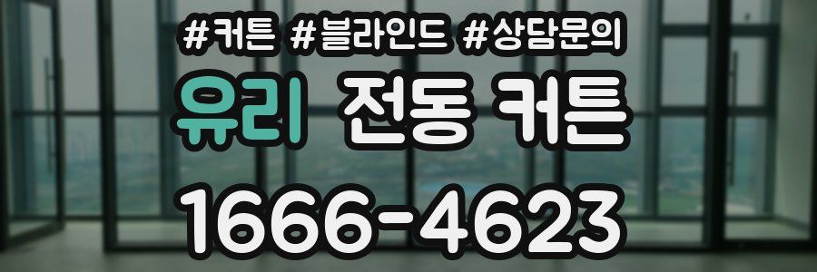 유리 전동 커튼