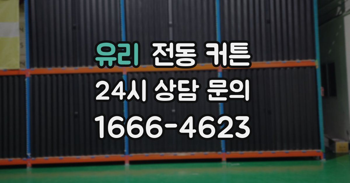 유리 전동 커튼