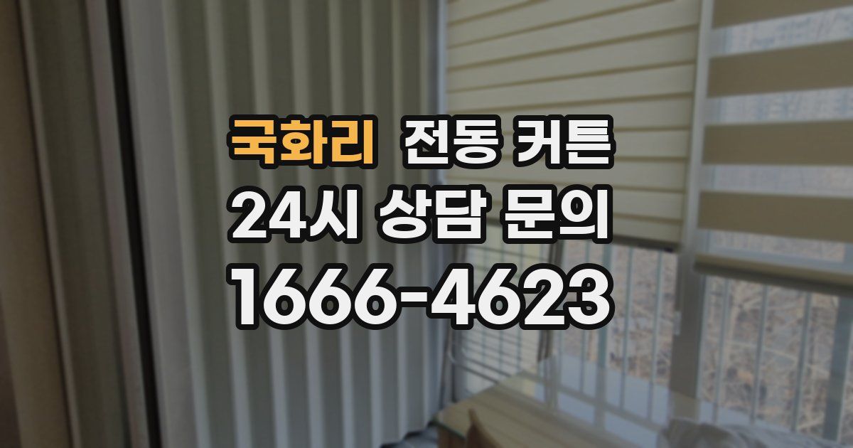 국화리 전동 커튼