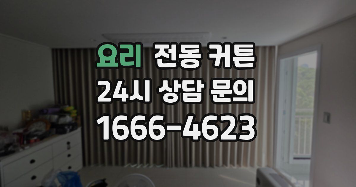 요리 전동 커튼