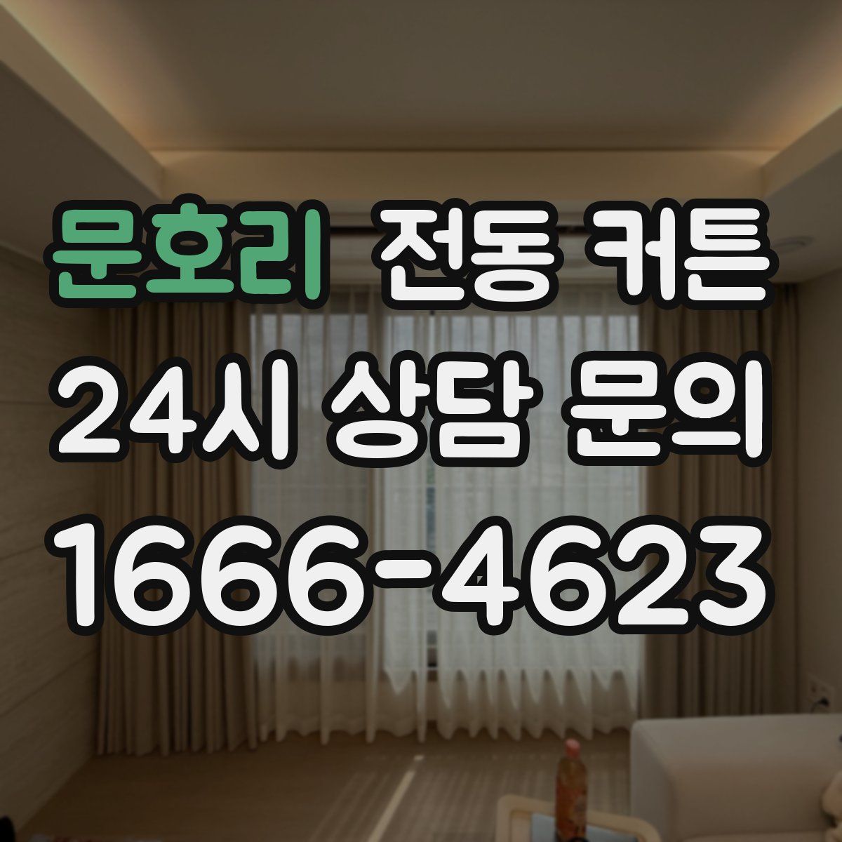 문호리 전동 커튼