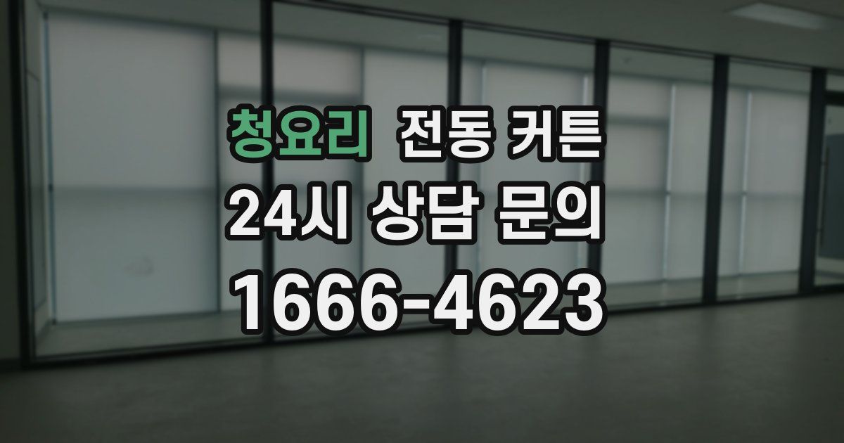 청요리 전동 커튼