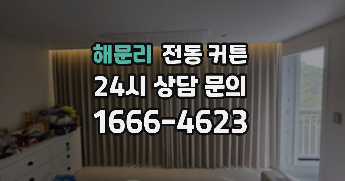 해문리 전동 커튼
