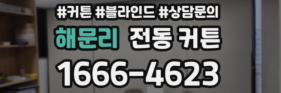해문리 전동 커튼