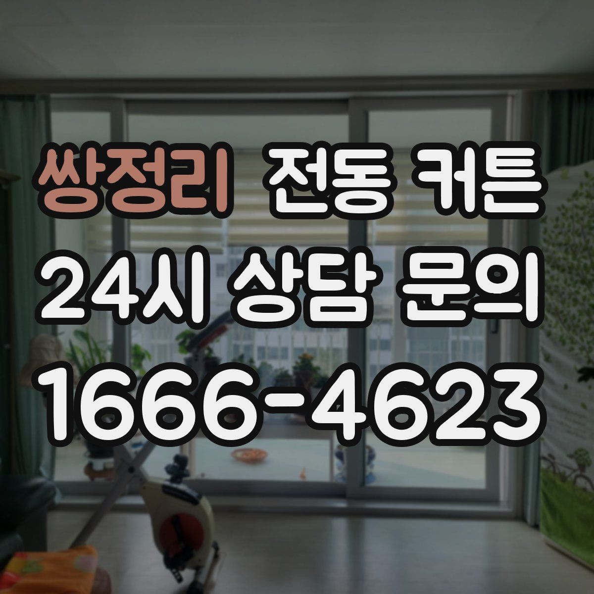 쌍정리 전동 커튼