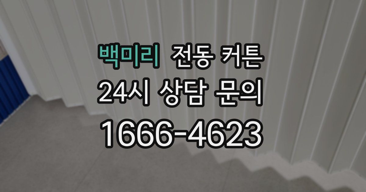 백미리 전동 커튼