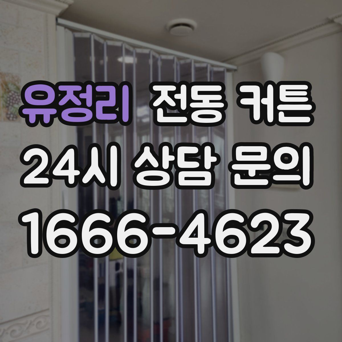 유정리 전동 커튼