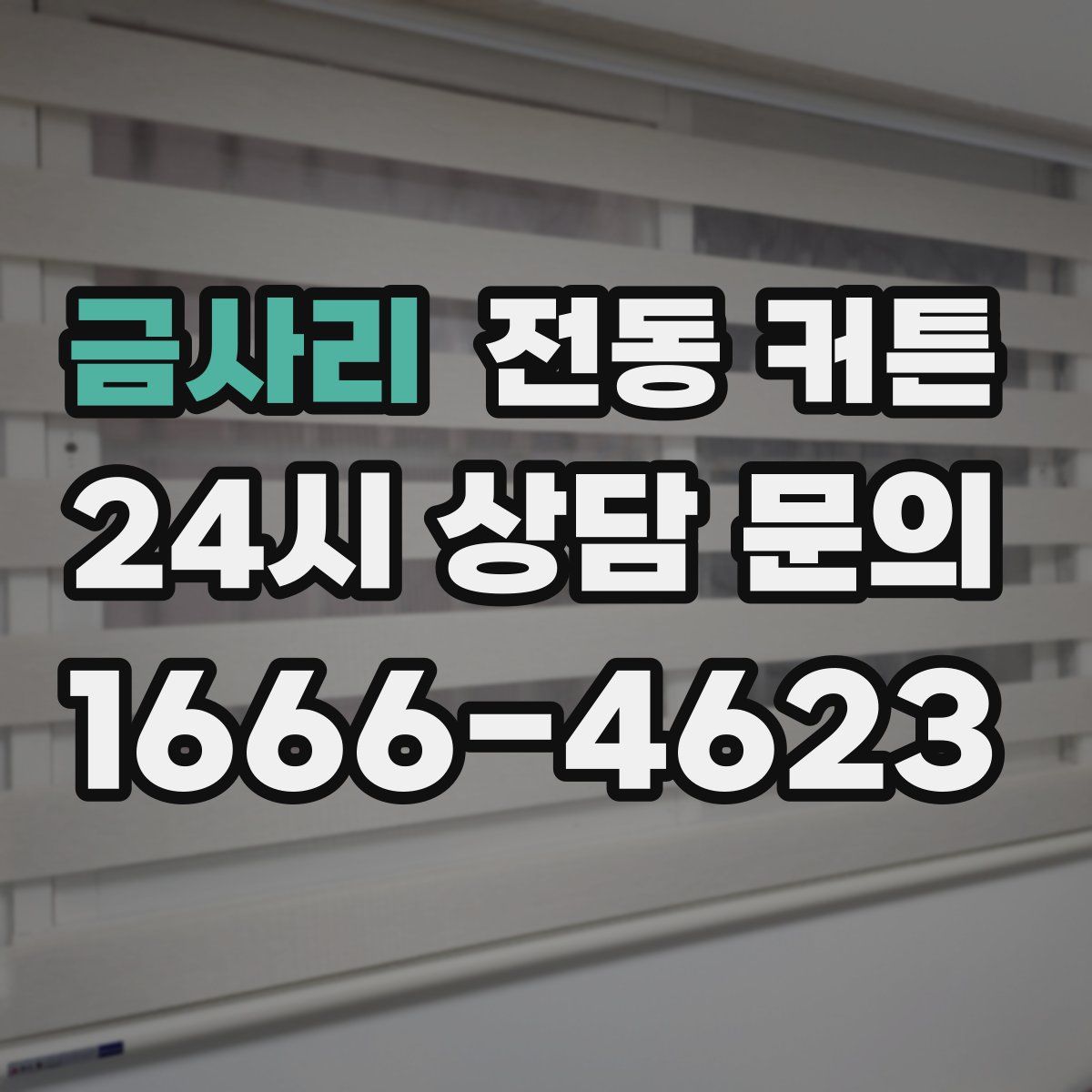 금사리 전동 커튼