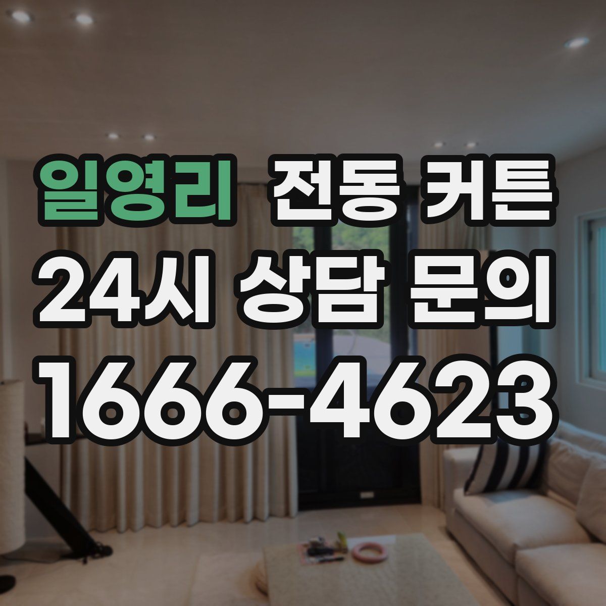 일영리 전동 커튼