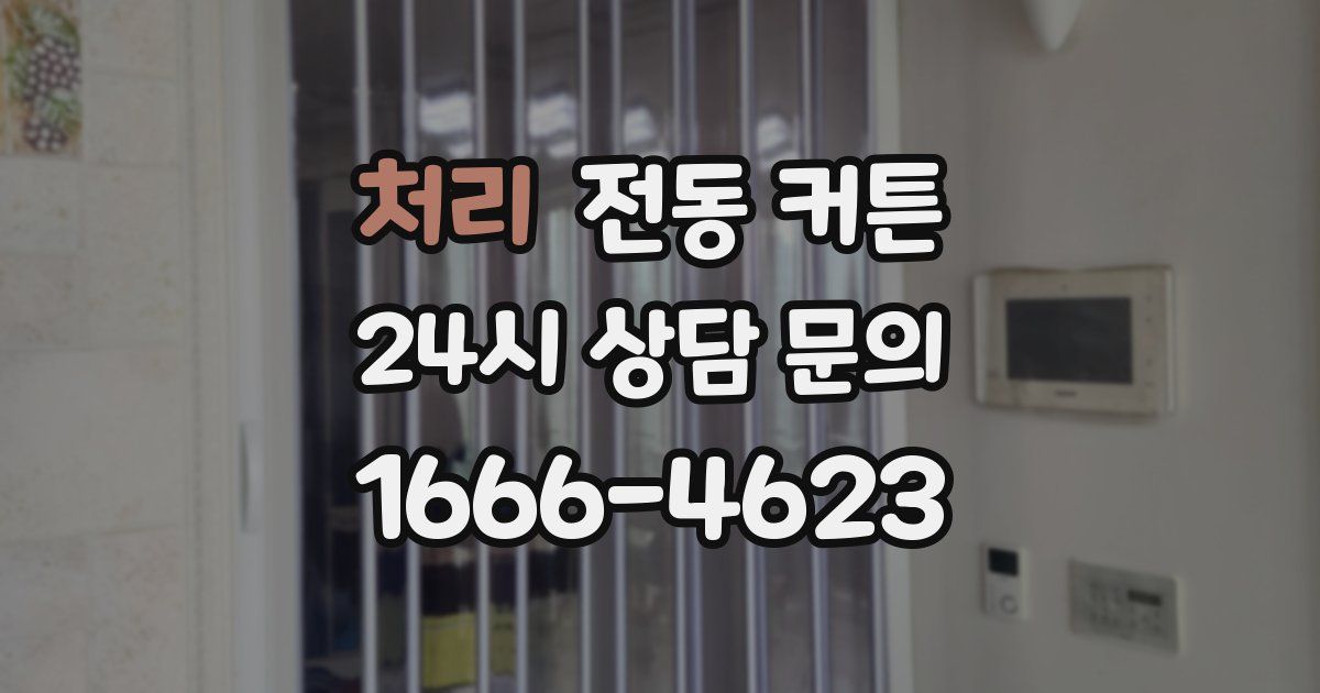 처리 전동 커튼