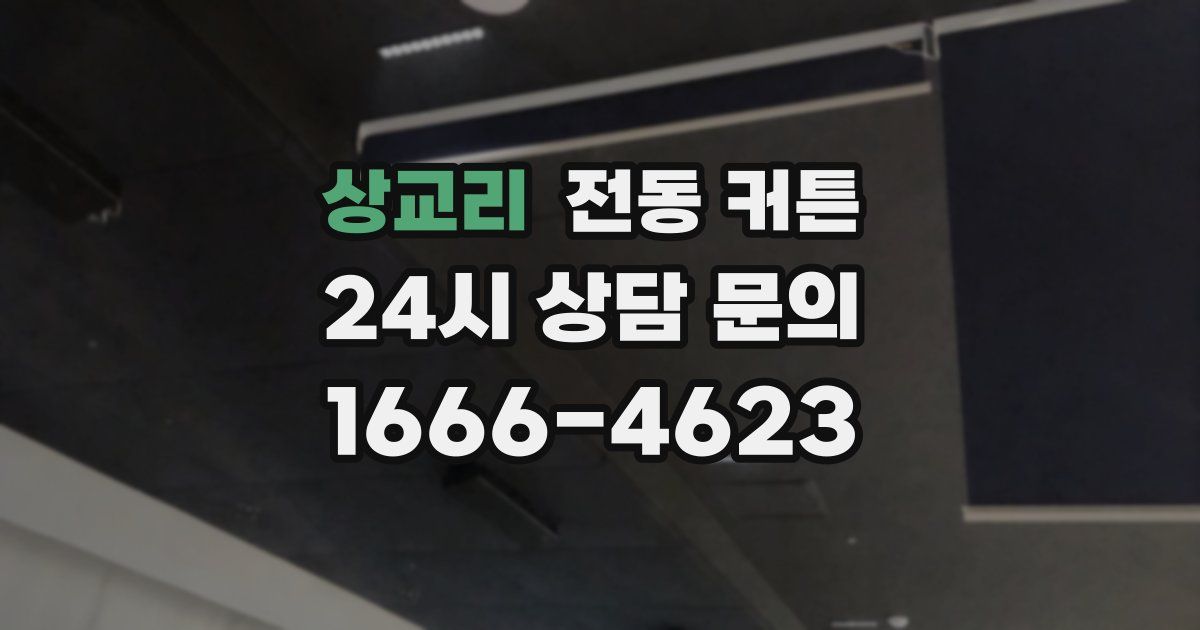상교리 전동 커튼