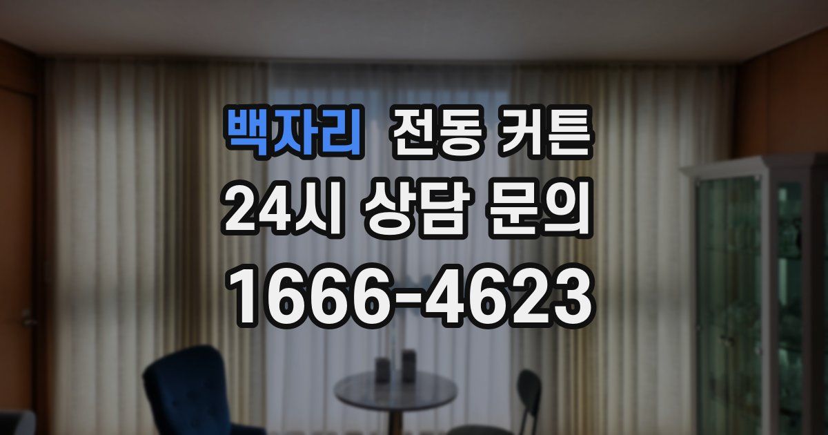 백자리 전동 커튼