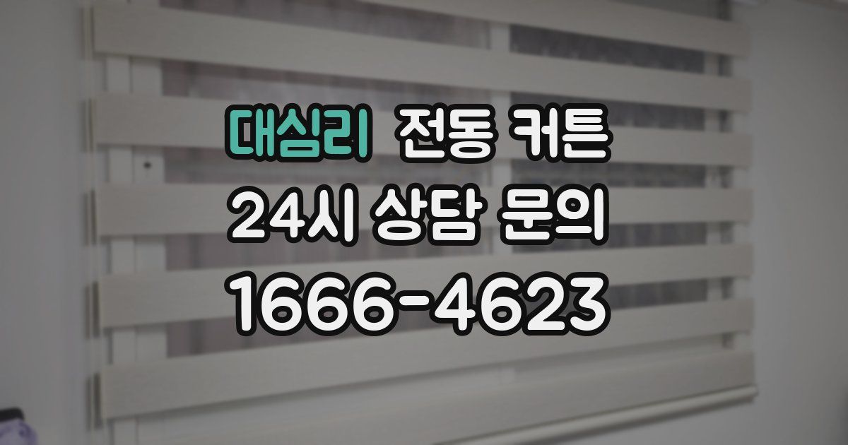 대심리 전동 커튼