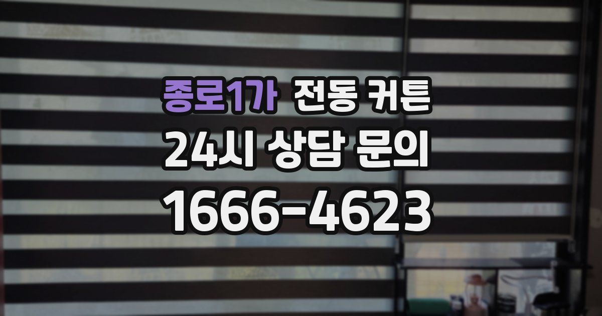 종로1가 전동 커튼