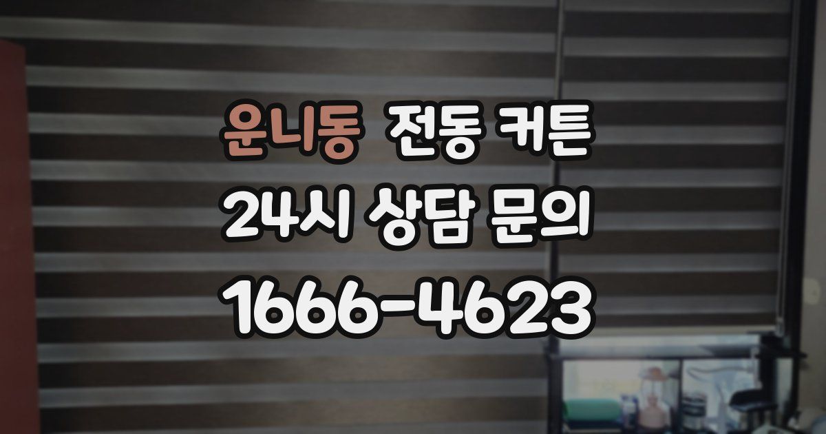 운니동 전동 커튼