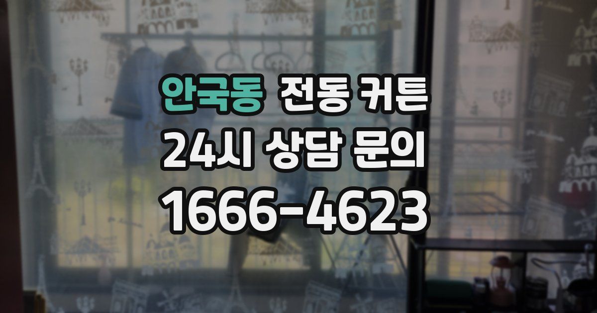 안국동 전동 커튼