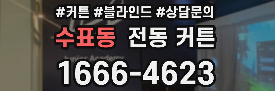 수표동 전동 커튼