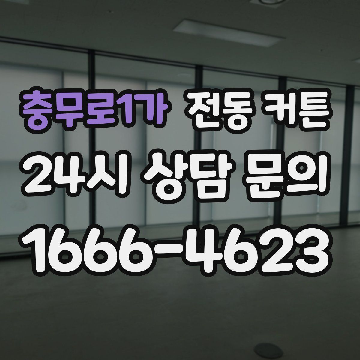 충무로1가 전동 커튼