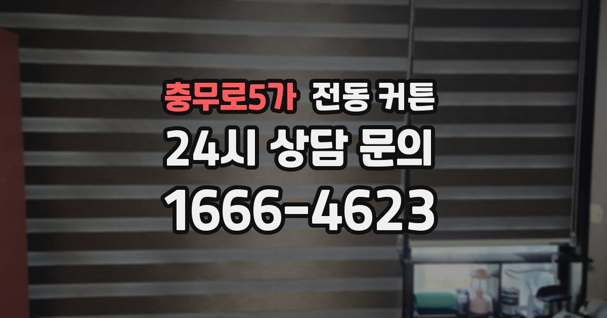 충무로5가 전동 커튼