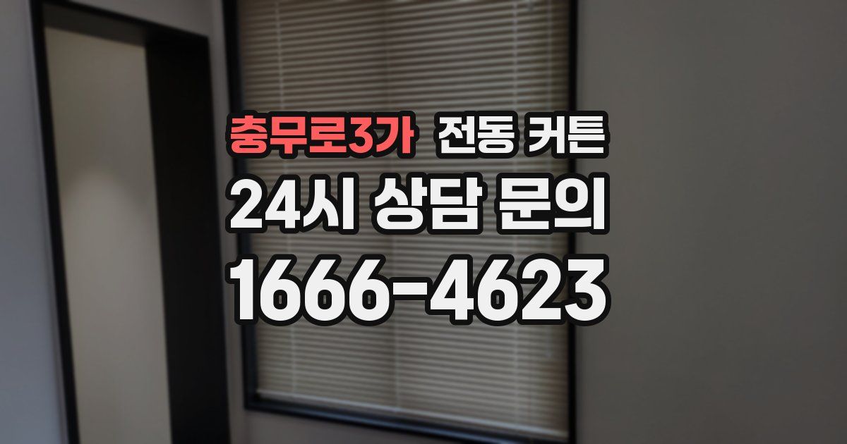충무로3가 전동 커튼