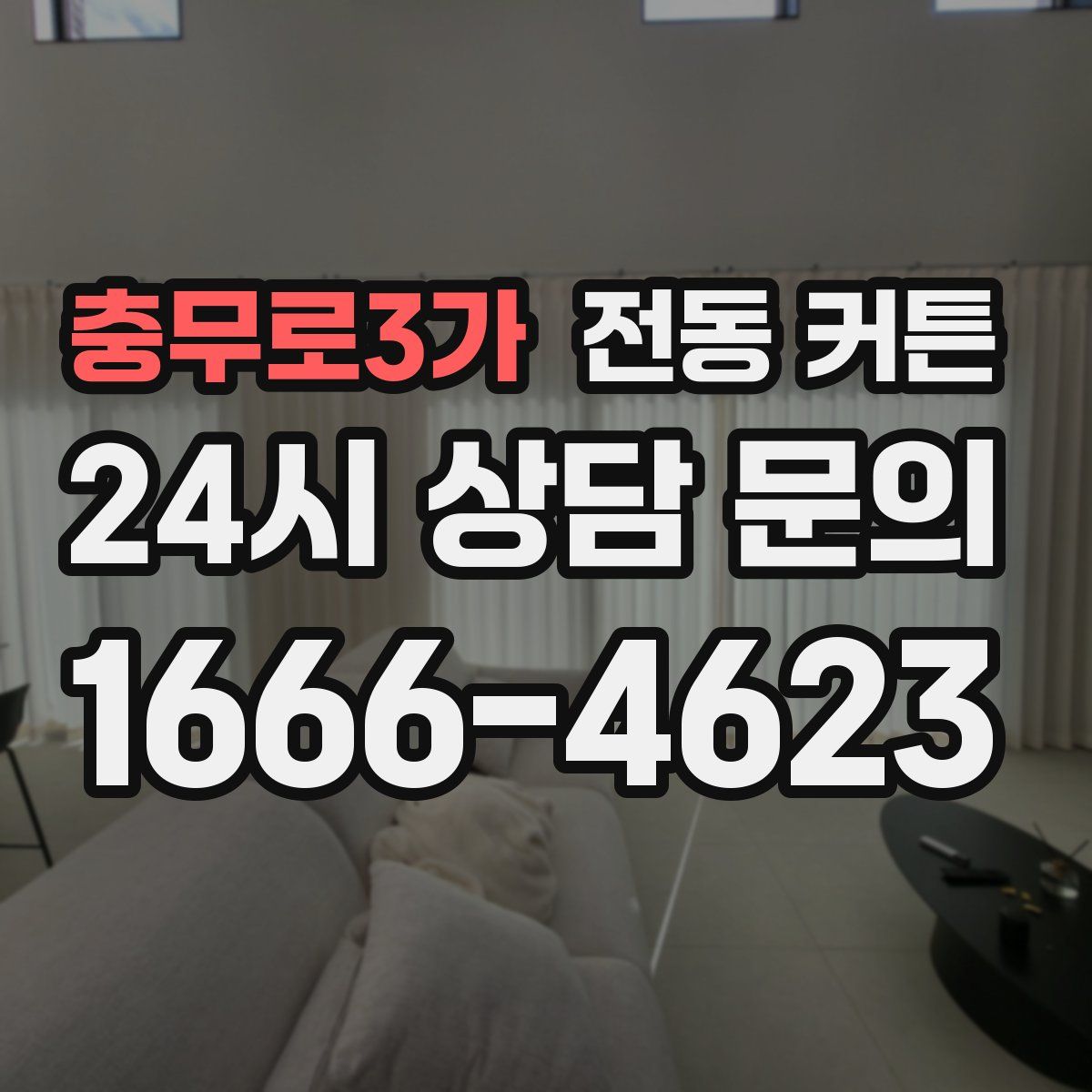 충무로3가 전동 커튼