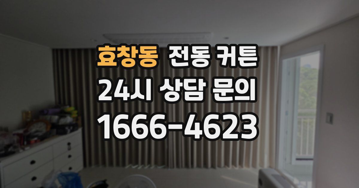 효창동 전동 커튼
