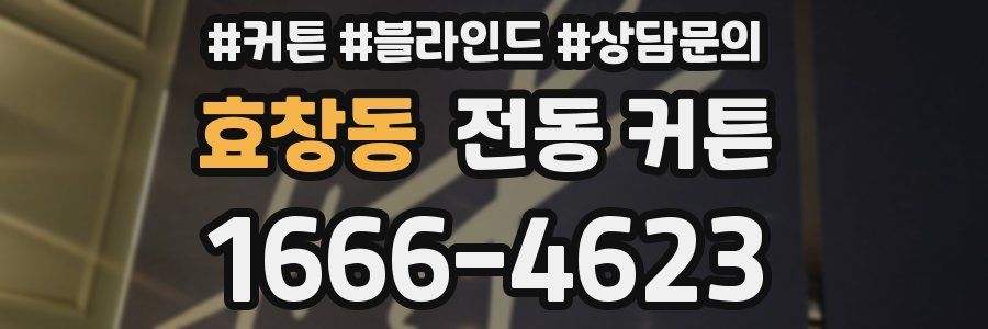 효창동 전동 커튼