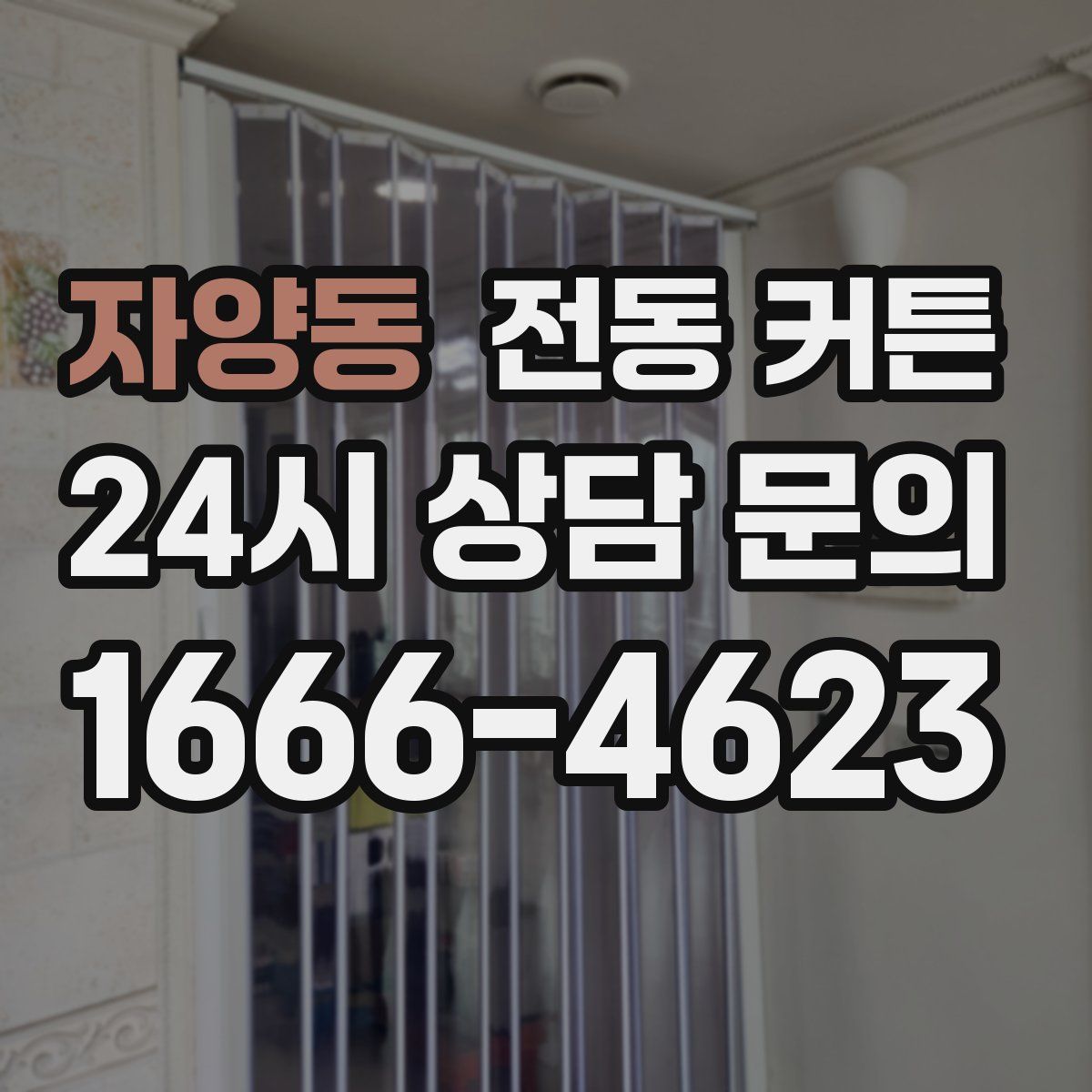 자양동 전동 커튼