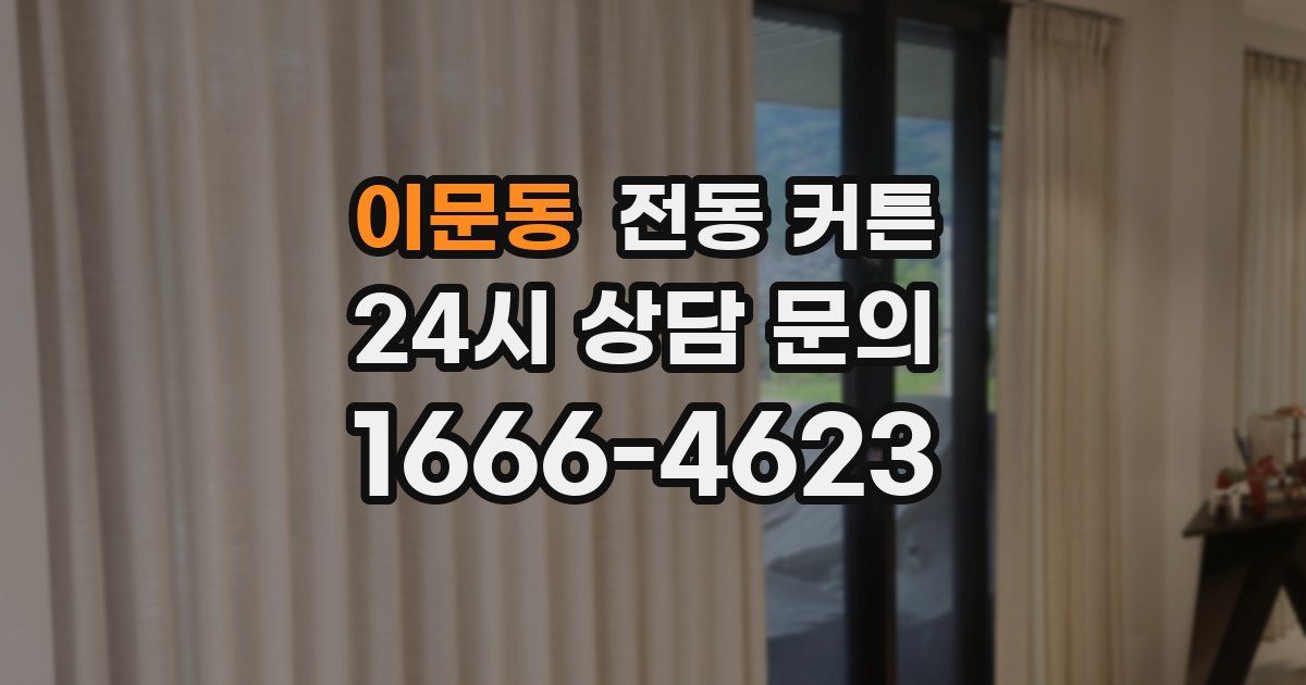 이문동 전동 커튼