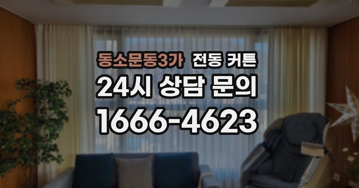 동소문동3가 전동 커튼