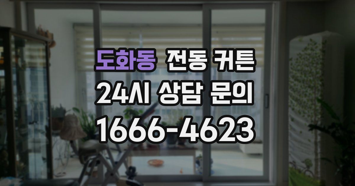 도화동 전동 커튼