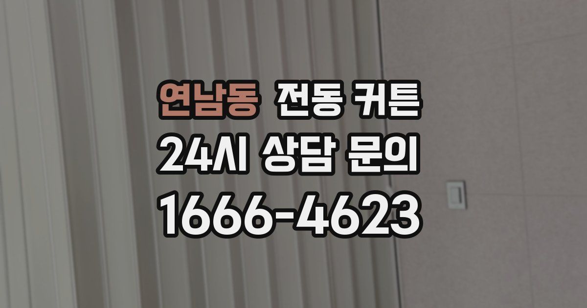 연남동 전동 커튼