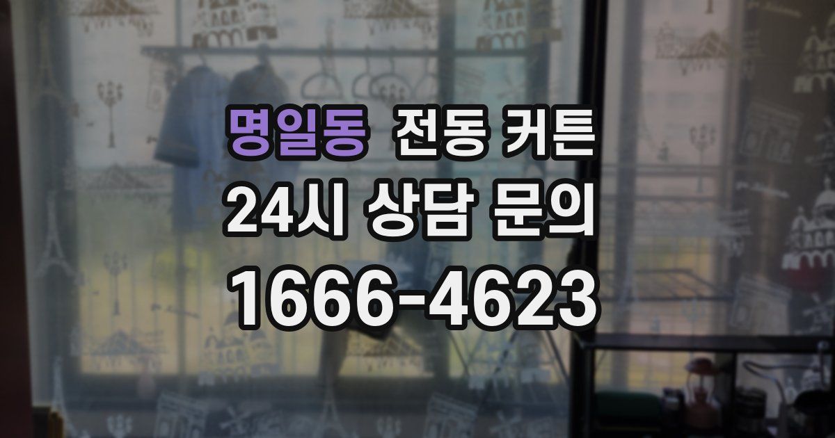 명일동 전동 커튼