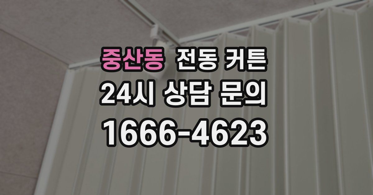 중산동 전동 커튼