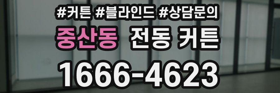 중산동 전동 커튼