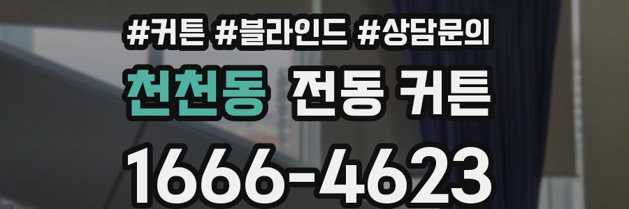 천천동 전동 커튼