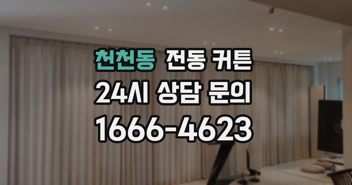천천동 전동 커튼