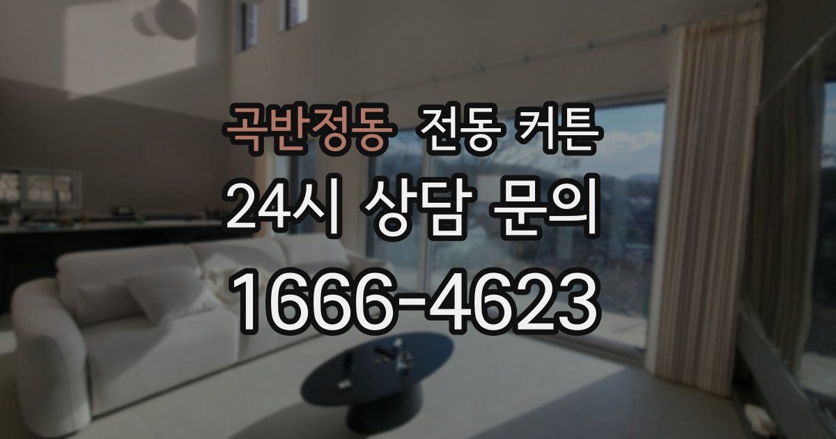 곡반정동 전동 커튼