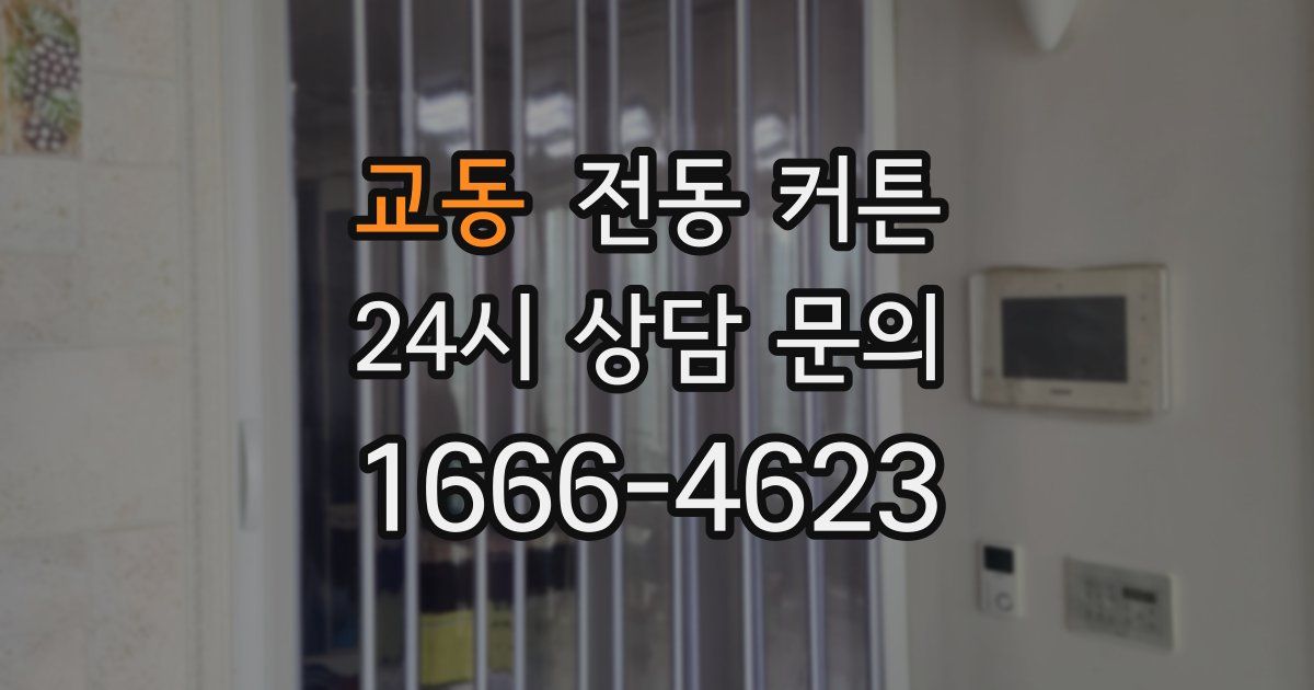 교동 전동 커튼
