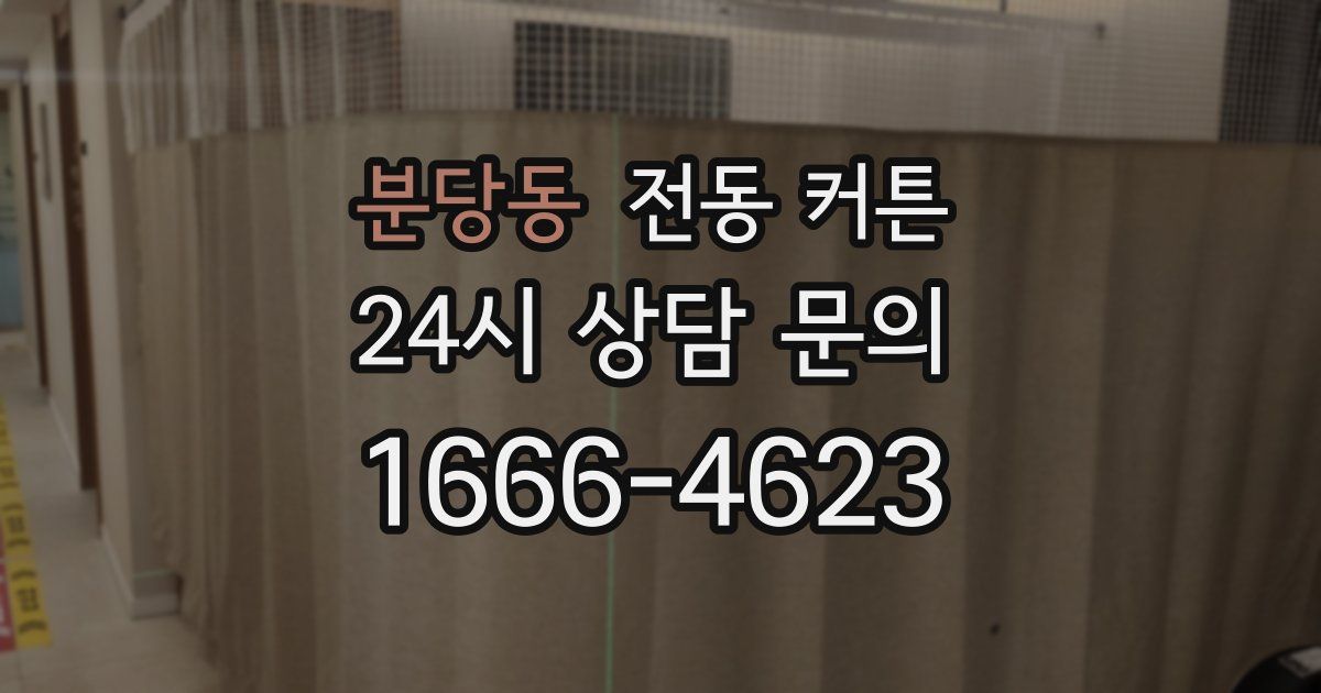 분당동 전동 커튼