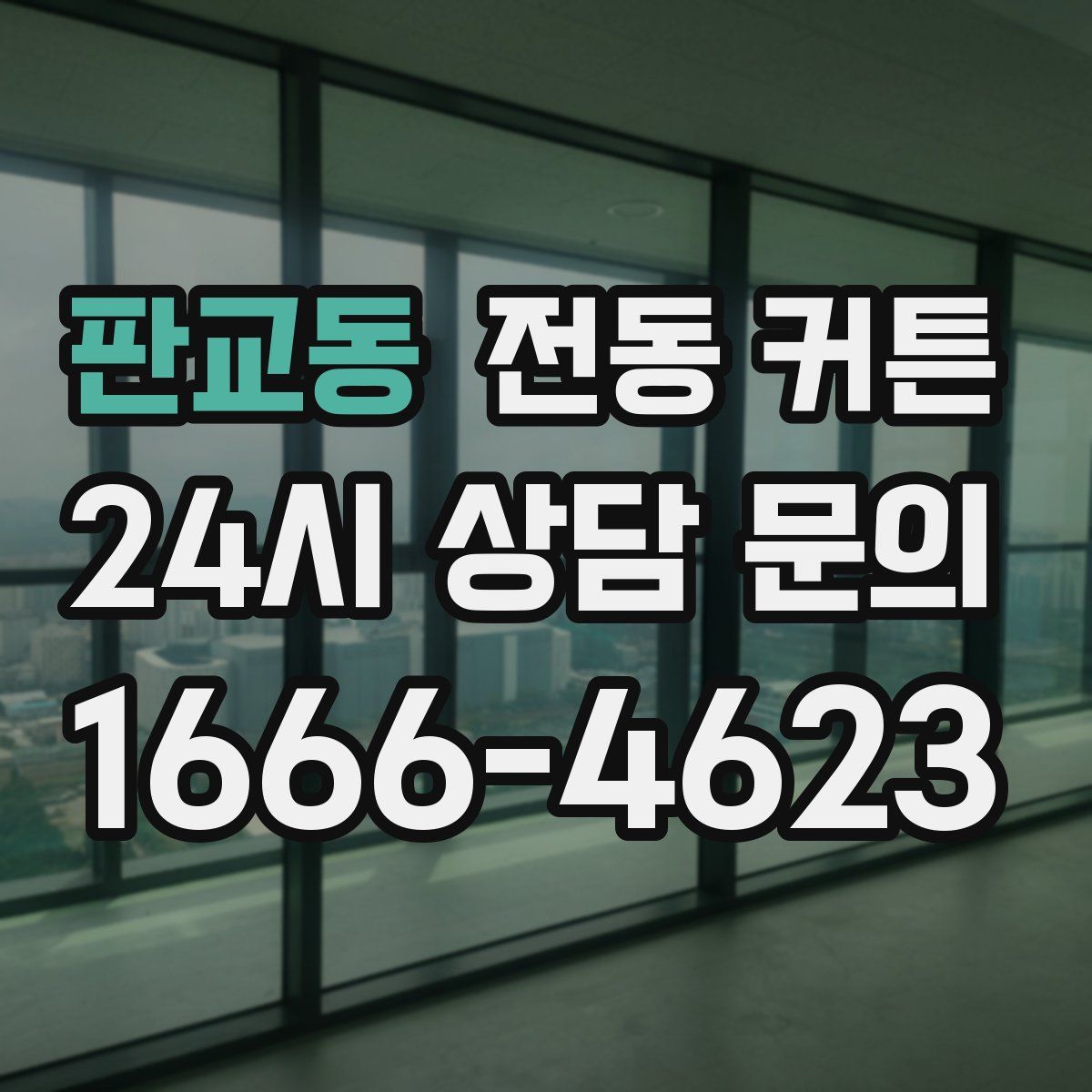 판교동 전동 커튼